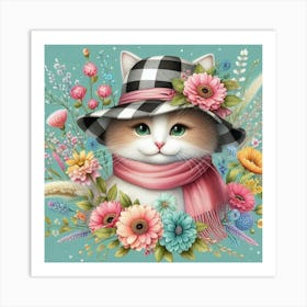 Cat In A Hat 3 Art Print