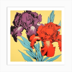 Iris 3 Pop Art Illustration Square Art Print