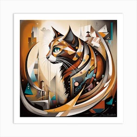 Cat In The City 2 Art Print