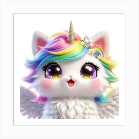 Unicorn Cat, caticorn 15 Art Print