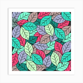 Colorful Leaves Art Print