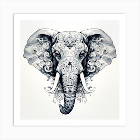 Elephant Series Artjuice By Csaba Fikker 023 Art Print
