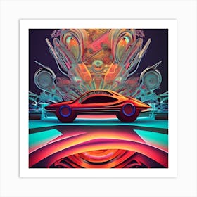 Futuristic Car 4 Art Print