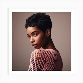 Black Woman With Short Hair Art Print