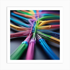 Colorful Wires 31 Art Print