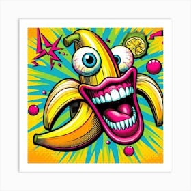 Banana Pop Art 2 Art Print