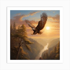 Eagle In Flight Art Print