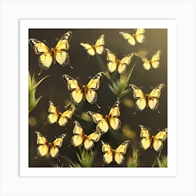 Butterflies In The Grass Art Print