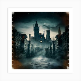 Castle In The Night Art Print