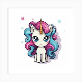 Cute Unicorn 592 Art Print