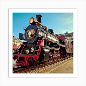 Firefly Intricate Steampunk Locomotive At Victorian London Station 32060 (2) Art Print