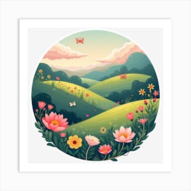 Flower Field Art Print