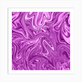 Violet Liquid Marble Art Print