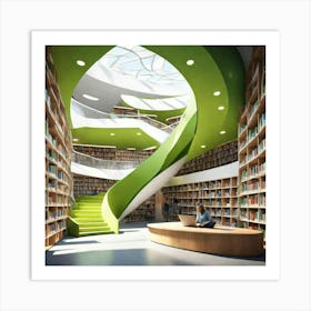 Library Interior Design Art Print