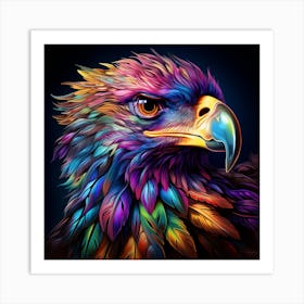 Colourful Rainbow Vulture 1 Art Print