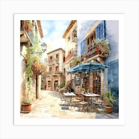 Spain Cafe Street Art Print