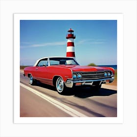 Car Elder Eve Studio 70s Fast Lighthouse Secure Tire Success Status Potent America Repa (2) Art Print