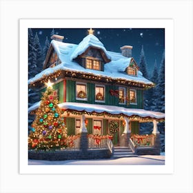 Christmas House 160 Art Print