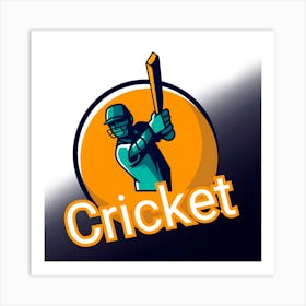 Cricket Player Art Print