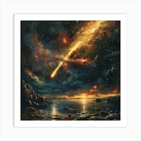 Comet In The Sky, Impressionism And Surrealism Art Print