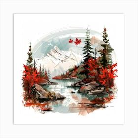 Canadian Landscape Painting Art Print