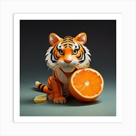 Orange Tiger Art Print