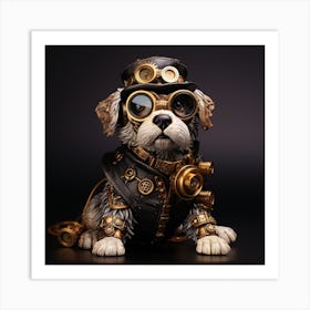 Steampunk Dog 3 Art Print