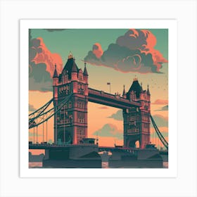 Tower Bridge At Sunset 2 Art Print