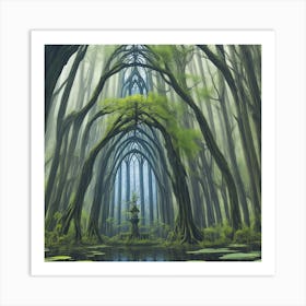 Symmetrical Gothic Bonsai Art Print