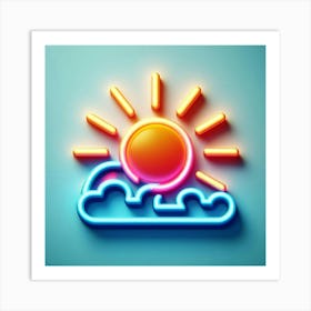 Sun And Clouds Art Print