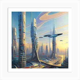 Futuristic City Art Print