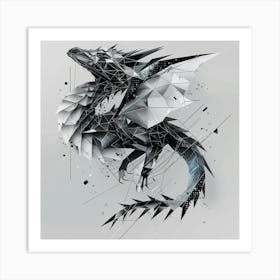 Geometric Dragon Art Print