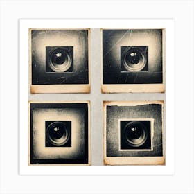 Polaroid, Camera Lens, Vintage Aesthetic Art Print