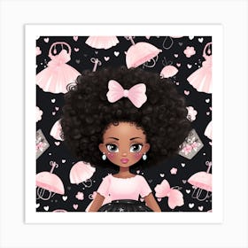 Black Girl With Afro 1 Art Print