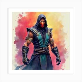 Mortal Kombat Ninja Fighter Concept Art (359) Art Print