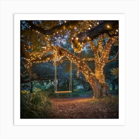 Stockcake Enchanted Twilight Swing 1719974933 Art Print