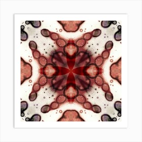 Abstract Pattern Spilled Watercolor Red 1 Art Print