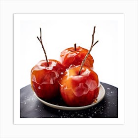 Apples On A Plate Art Print