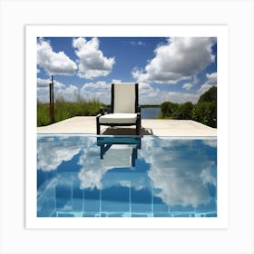 Chair In The Pool Art Print