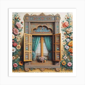 Window With Flowers11 Art Print