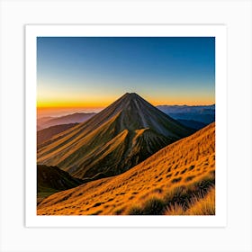 Sunrise Over A Mountain Art Print