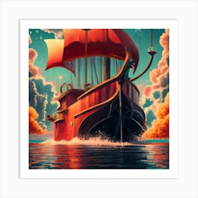 Ship In The Sky 1 Art Print