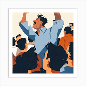 Protest In Pakistan Art Print