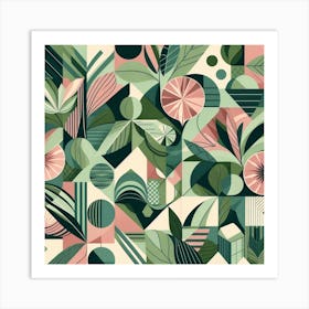 Abstract Geometric Pattern 1 Art Print