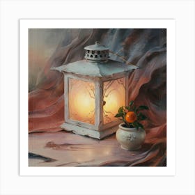 Lantern With Oranges Art Print