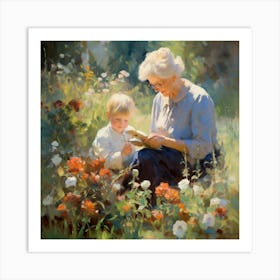 Grandma Reading 1 Art Print