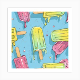 Ice Cream Pops 1 Art Print