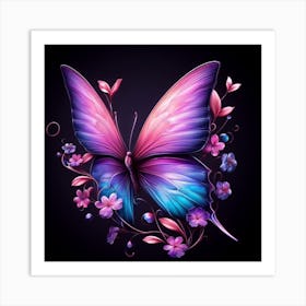 Butterfly Wallpaper Art Print