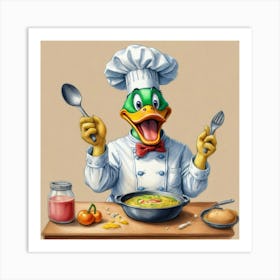 Chef Duck 18 Art Print