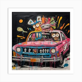 'The Pink Car' Art Print